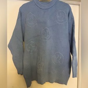 Forever 21 Embroidered Happy Face Sweater